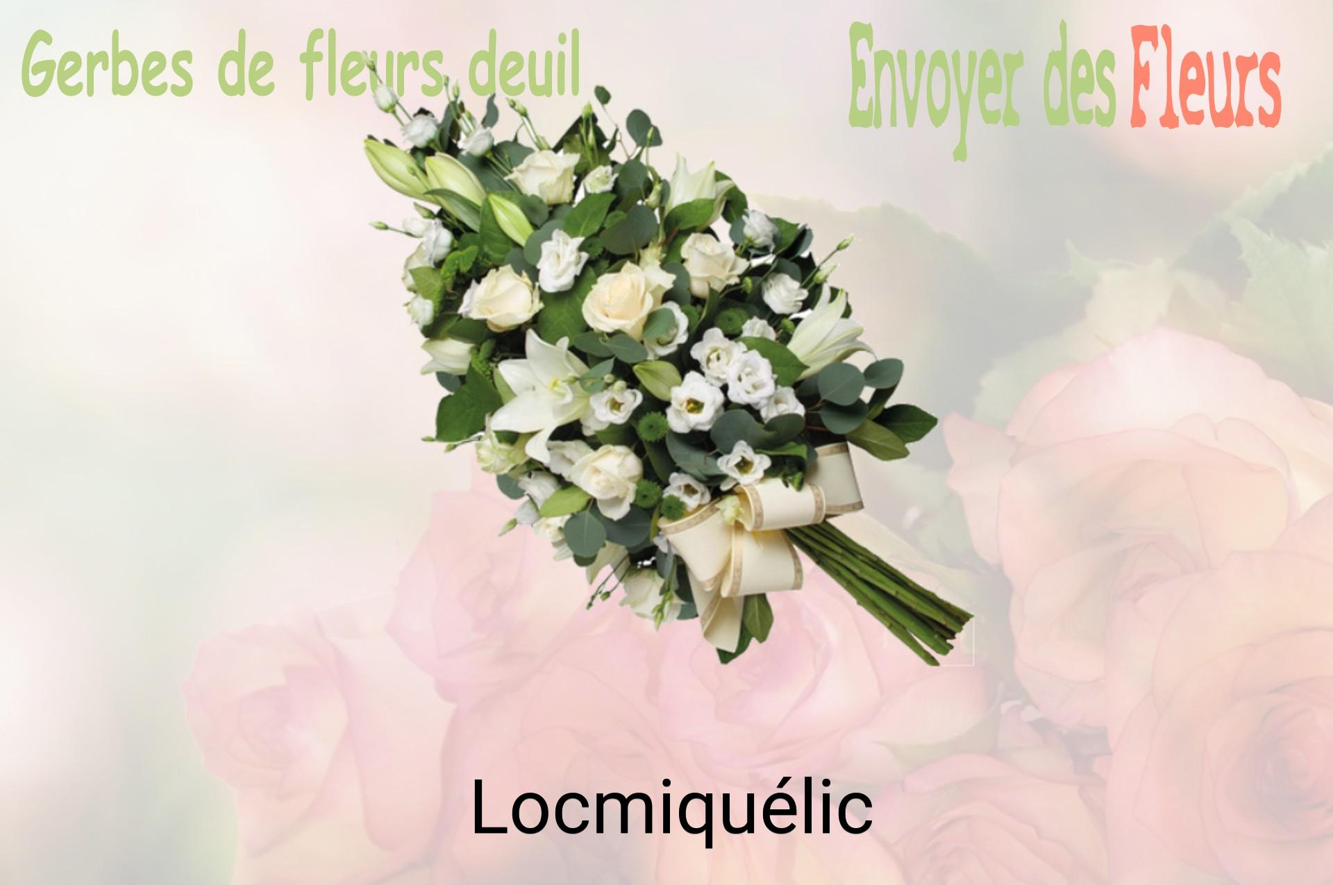 Gerbe de fleurs de deuil livrée à Locmiquélic